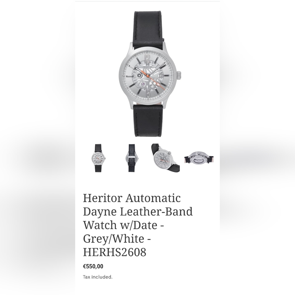 Heritor Automatic Dayne Gray/White